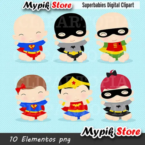 Super Heroes baby para imprimir - 01