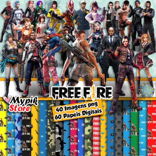 Super Kit Digital Free Fire - Scrapbook