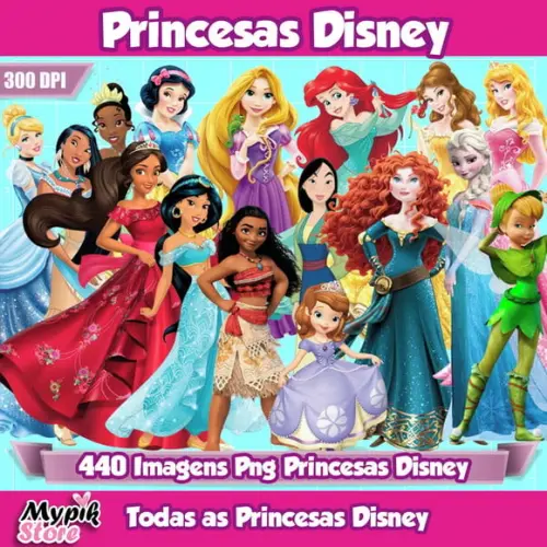 Super Kit Digital Imagens png Todas as Princesas Disney