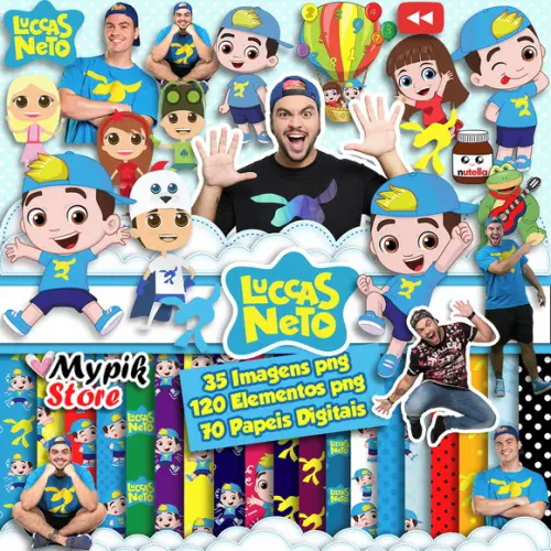 Super Kit Digital Luccas Neto Cliparts PNG - Scrapbook