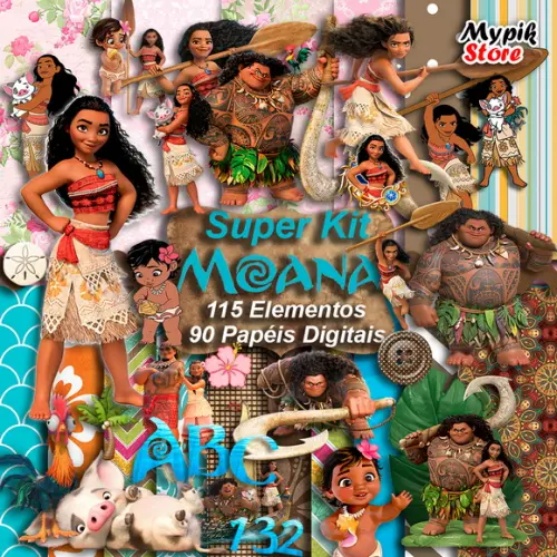 Super Kit Digital Moana Scrapbook
