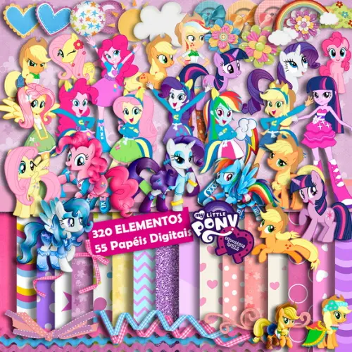 Super Kit Digital My Little Pony - Scrapbook