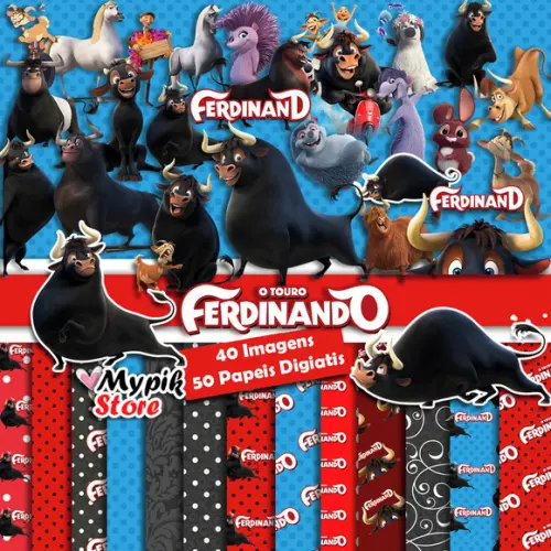 Super Kit Digital O Touro Ferdinando - Scrapbook