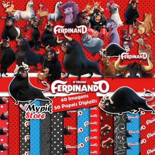 Super Kit Digital O Touro Ferdinando - Scrapbook