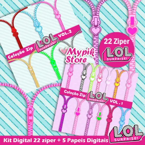 Super Kit Digital Ziper LOL Surprise - Scrapbook