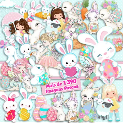 Super Pack Kit Digital Páscoa 1390 Imagens