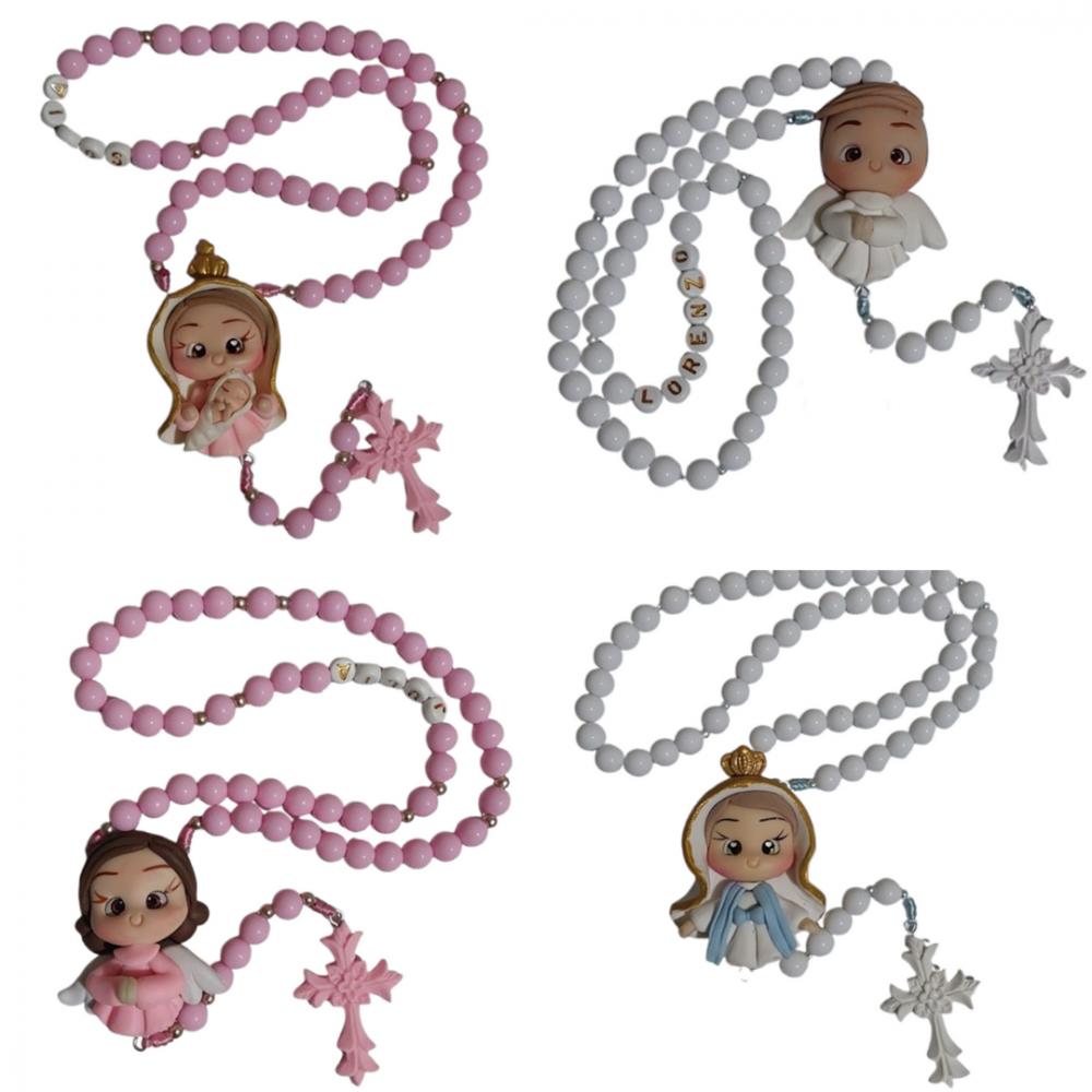 Terço Anjinho de batismo/Anjinho personalizado