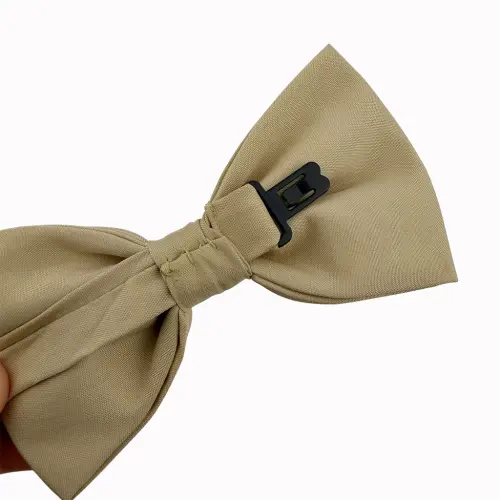 Gravata Borboleta Bege Champagne Fosca Ba546