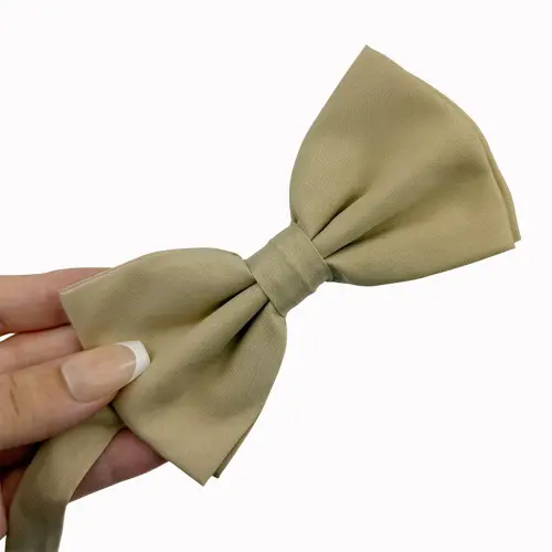 Gravata Borboleta Bege Champagne Fosca Ba546