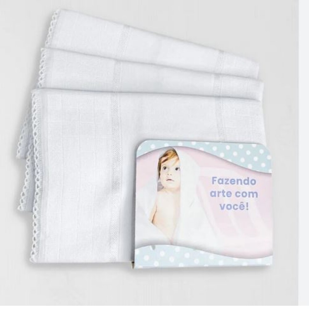 Kit Fralda Barra Lisa De Boca,ombro/banho Mabber 4 Pçs