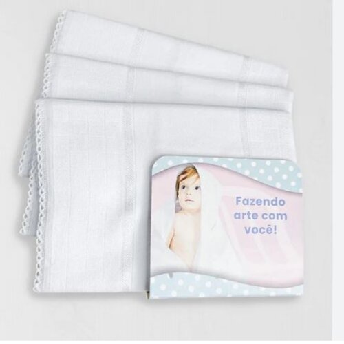 Kit Fralda Barra Lisa De Boca,ombro/banho Mabber 4 Pçs