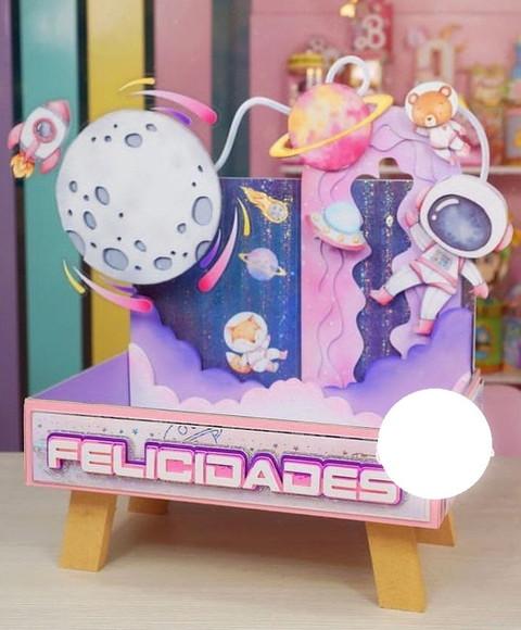 Arquivo de Corte Bandeja Astronauta Menina (compre 1 Lev+10
