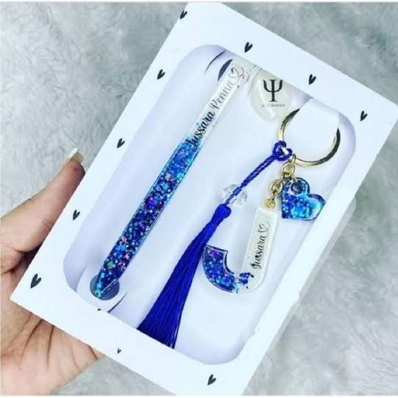 Arquivo de Corte Caixa para Chaveiro e Caneta de Resina