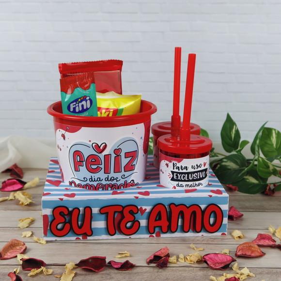 Arquivo de Corte Caixa para Balde e Copo Namorados