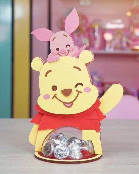 Arquivo de Corte Centro de Mesa Ursinho Pooh (compre 1 Lev+5