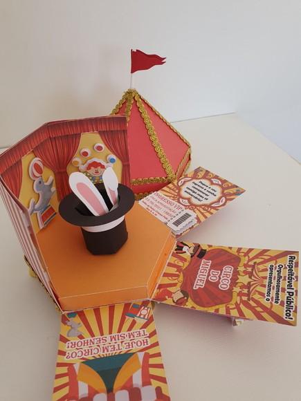 Arquivo de Corte Convite Tenda Circo (compre 1 Lev+5