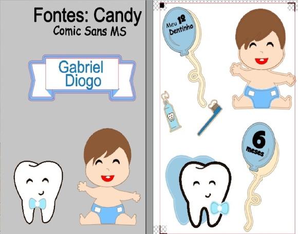Arquivo de Corte Topo de Bolo Meu Primeiro Dentinho