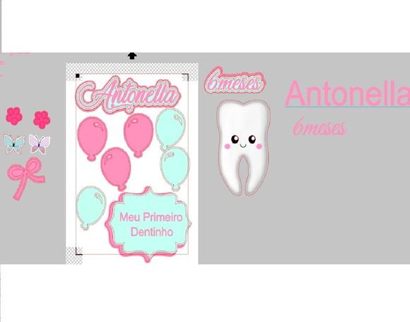 Arquivo de Corte Topo de Bolo Meu Primeiro Dentinho