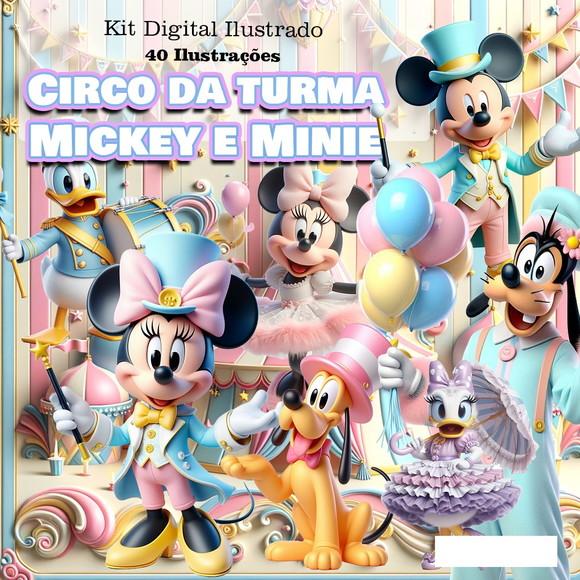 Kit Digital Mickey Minnie Circo Candy 3d