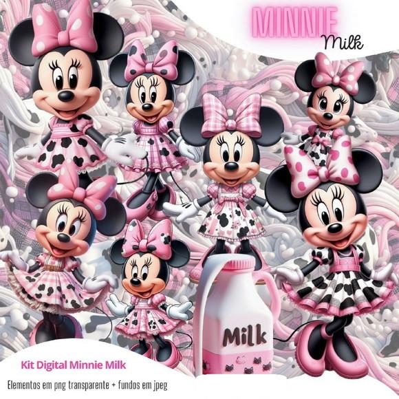 Kit Digital Minnie Milk 3d