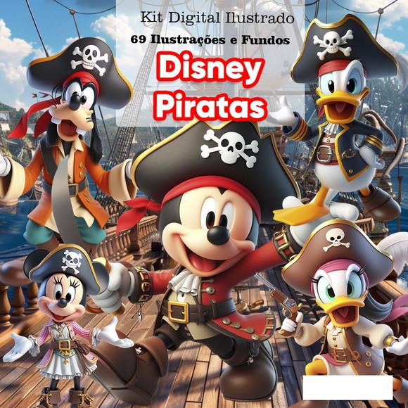 Kit Digital Turma do Mickey Pirata 3d