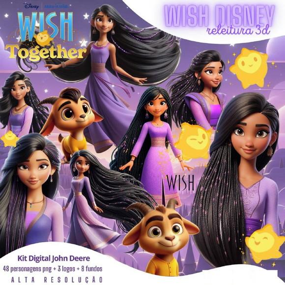 Kit Digital Wish Disney 3d