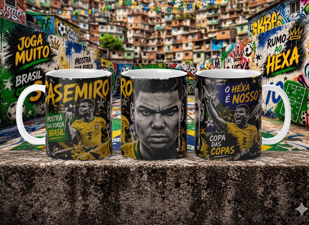 Arquivo para sublimação Arte Caneca Copa 26 - compre 1 e Leve+5