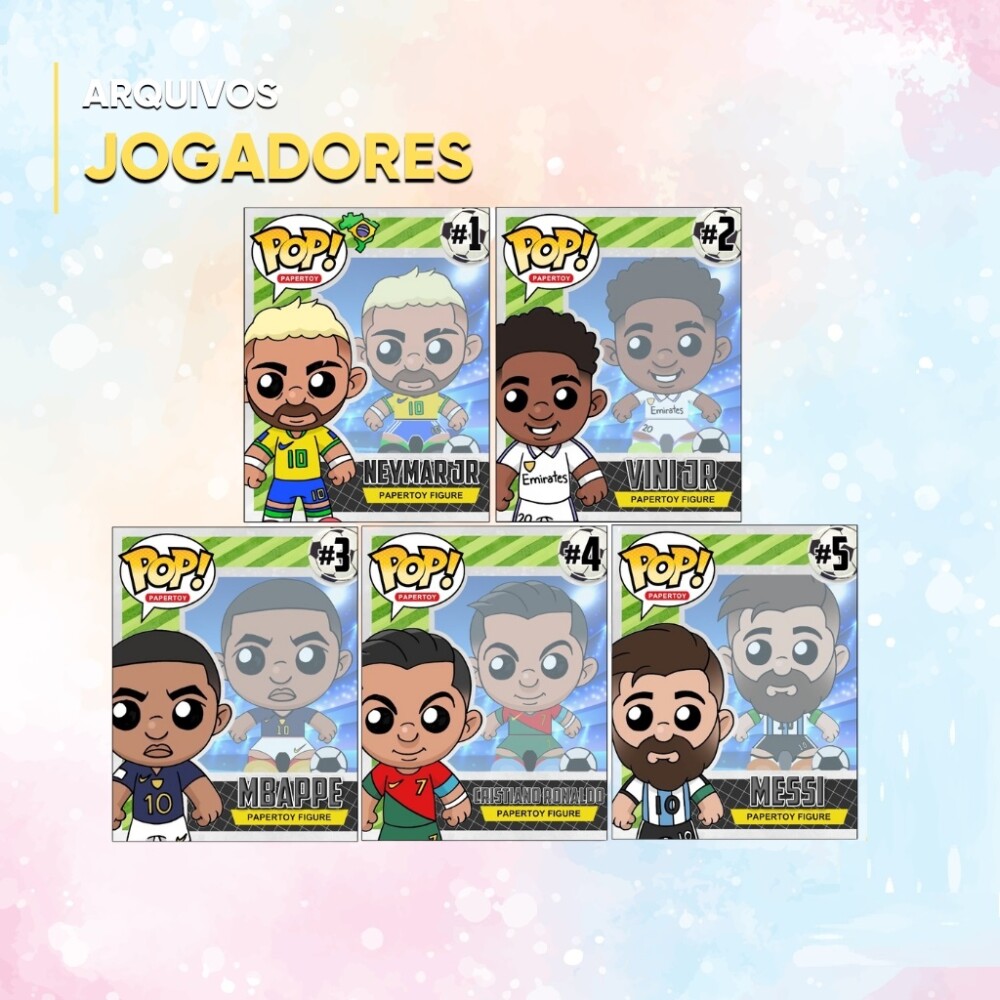 Arquivo de Corte Jogadores Funko Copa do Mundo (compre 1 Leve +5