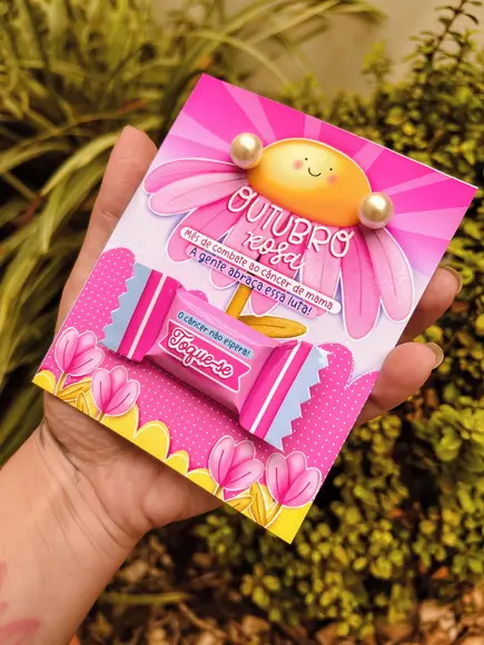 Arquivo de Corte Balinha + Card Outubro Rosa