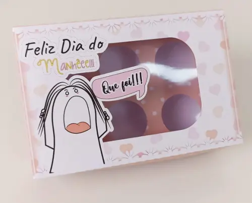 Arquivo de Corte Caixa 6 Doces Flork Mãe (compre 1 Leve+5