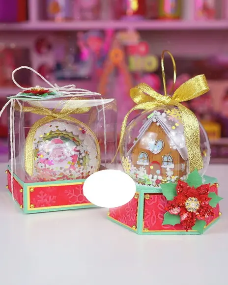 Arquivo de Corte Caixa para Esfera Natal 9 (compre 1 Lev+5