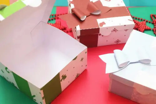 Arquivo de Corte Caixinha Quadrada Natal 2 (compre 1 Leve+5