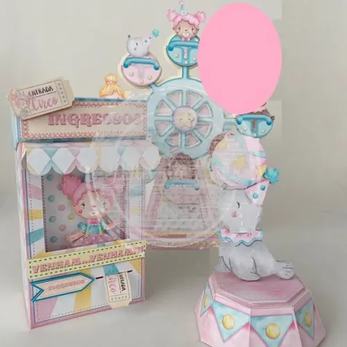 Arquivo de Corte Circo Rosa 88 ( Compre 1 e Leve+5