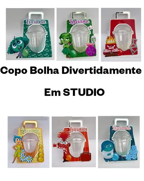 Arquivo de Corte Copo Bolha Divertidamente (compre 1 Leve+5