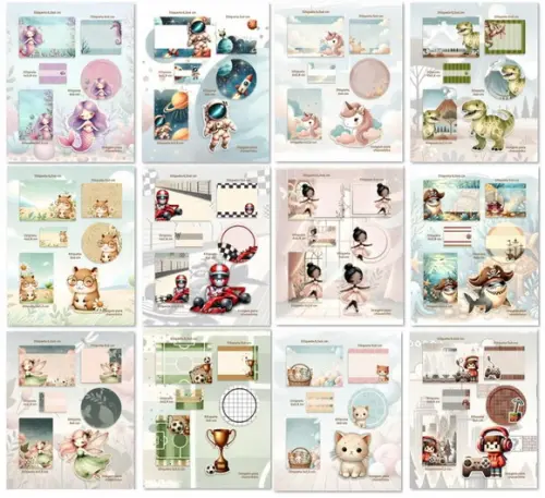Arquivo de Corte Etiquetas Escolares 26-7 (compre 1 Lev+10