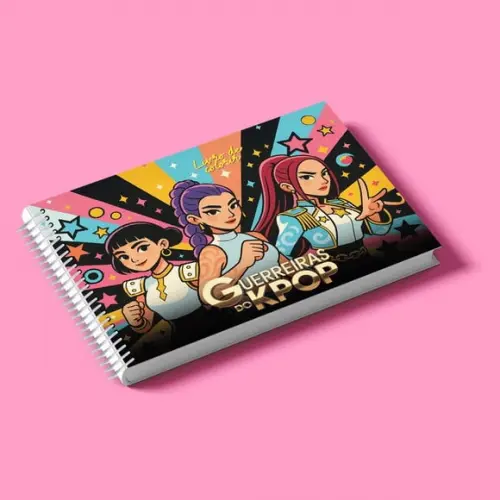 Arquivo de Corte Livro de Colorir Guerreiras Kpop