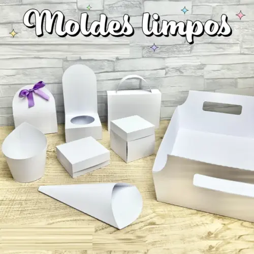 Arquivo de Corte Molde Limpo Caixas 16 (compre 1 Lev+5
