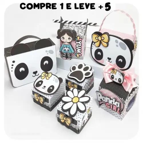 Arquivo de Corte Panda Girl 23 ( Compre 1 e Leve +5