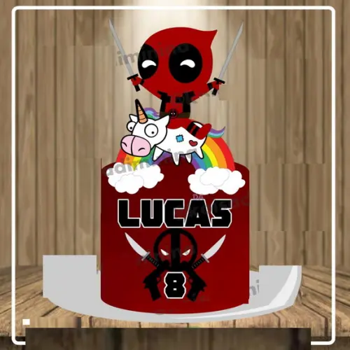 Arquivo de Corte Topo de Bolo Deadpool (compre 1 Lev+10