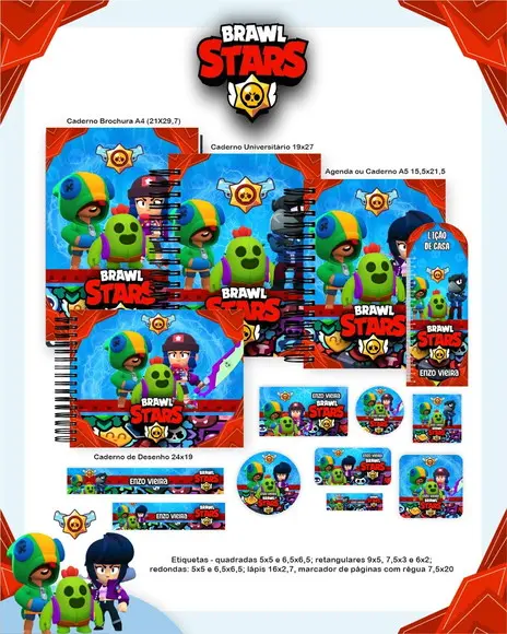 Arquivo de Corte Volta as Aulas Brawl Stars- compre 1 e Leve+5