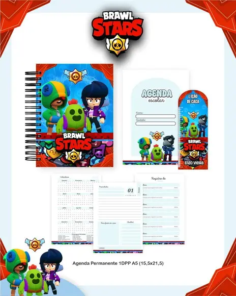 Arquivo de Corte Volta as Aulas Brawl Stars- compre 1 e Leve+5
