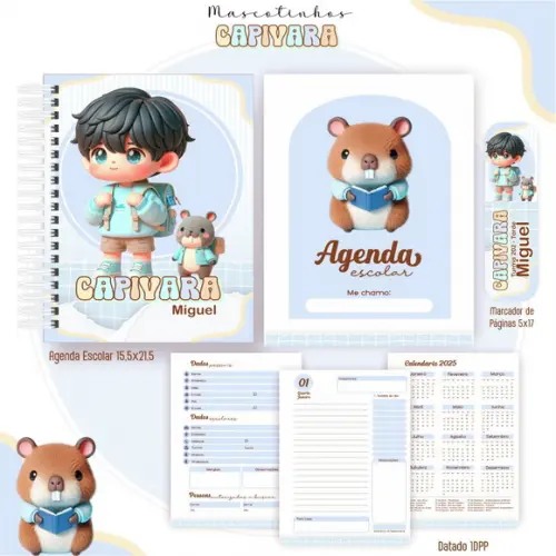 Arquivo de Corte Volta as Aulas Capivara 4- compre 1 e Leve+5
