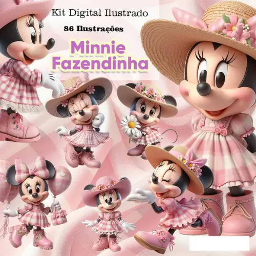 Kit Digital Minnie Fazendinha