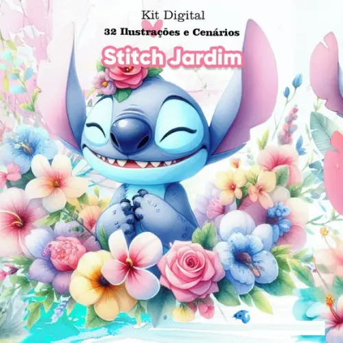 Kit Digital Stitch Jardim 3d