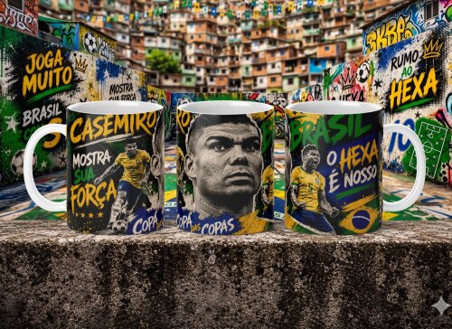 Arquivo para sublimação Arte Caneca Copa 26 - compre 1 e Leve+5