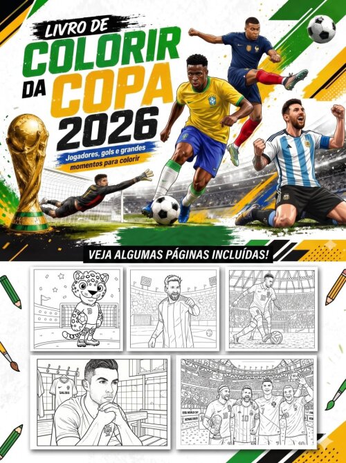 Arquivo de Cote LIVRO DE COLORIR DA COPA 2026 - compre 1 e Leve+5