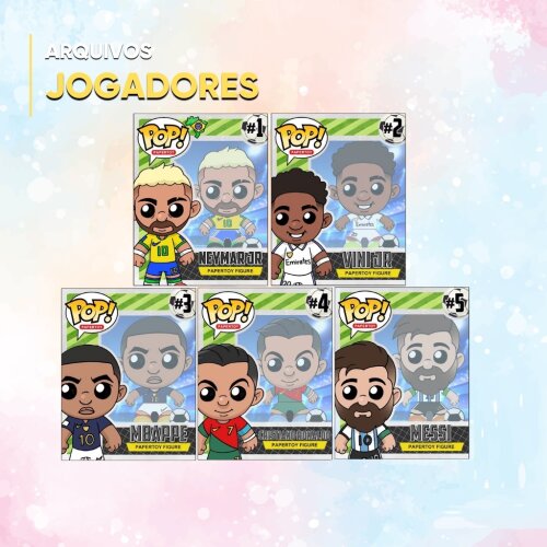 Arquivo de Corte Jogadores Funko Copa do Mundo (compre 1 Leve +5