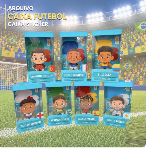 Arquivo de Corte Jogadores Funko Copa do Mundo 2 (compre 1 Leve +5