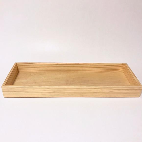Bandeja 16x45cm Madeira Natural Pinus para Kit Higiene Bebê