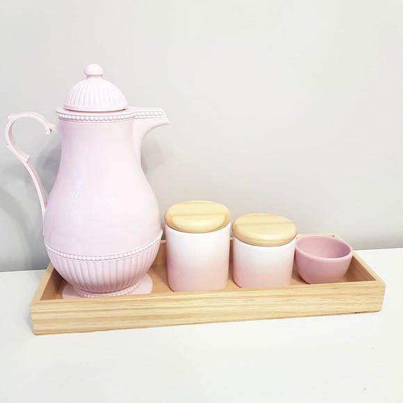 Bandeja 16x45cm Madeira Natural Pinus para Kit Higiene Bebê